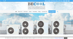 Desktop Screenshot of becoolrefrigeration.co.uk